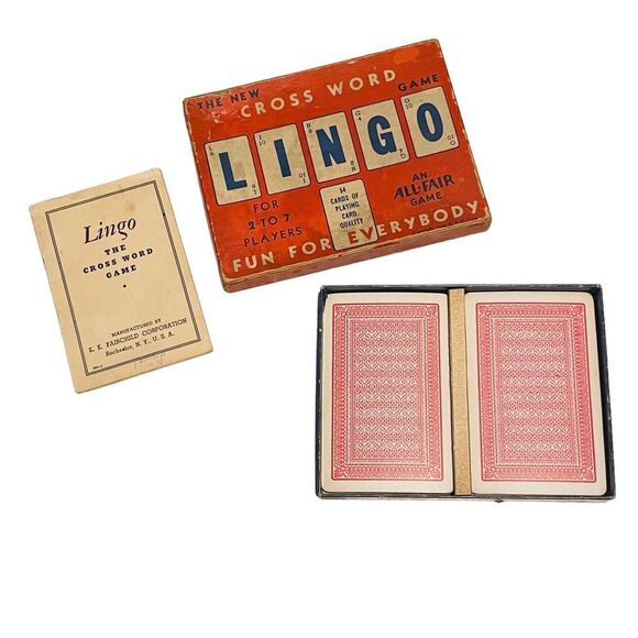 Vintage 1938 LINGO Crossword Game by All Fair Inc. - Picture 6 of 16